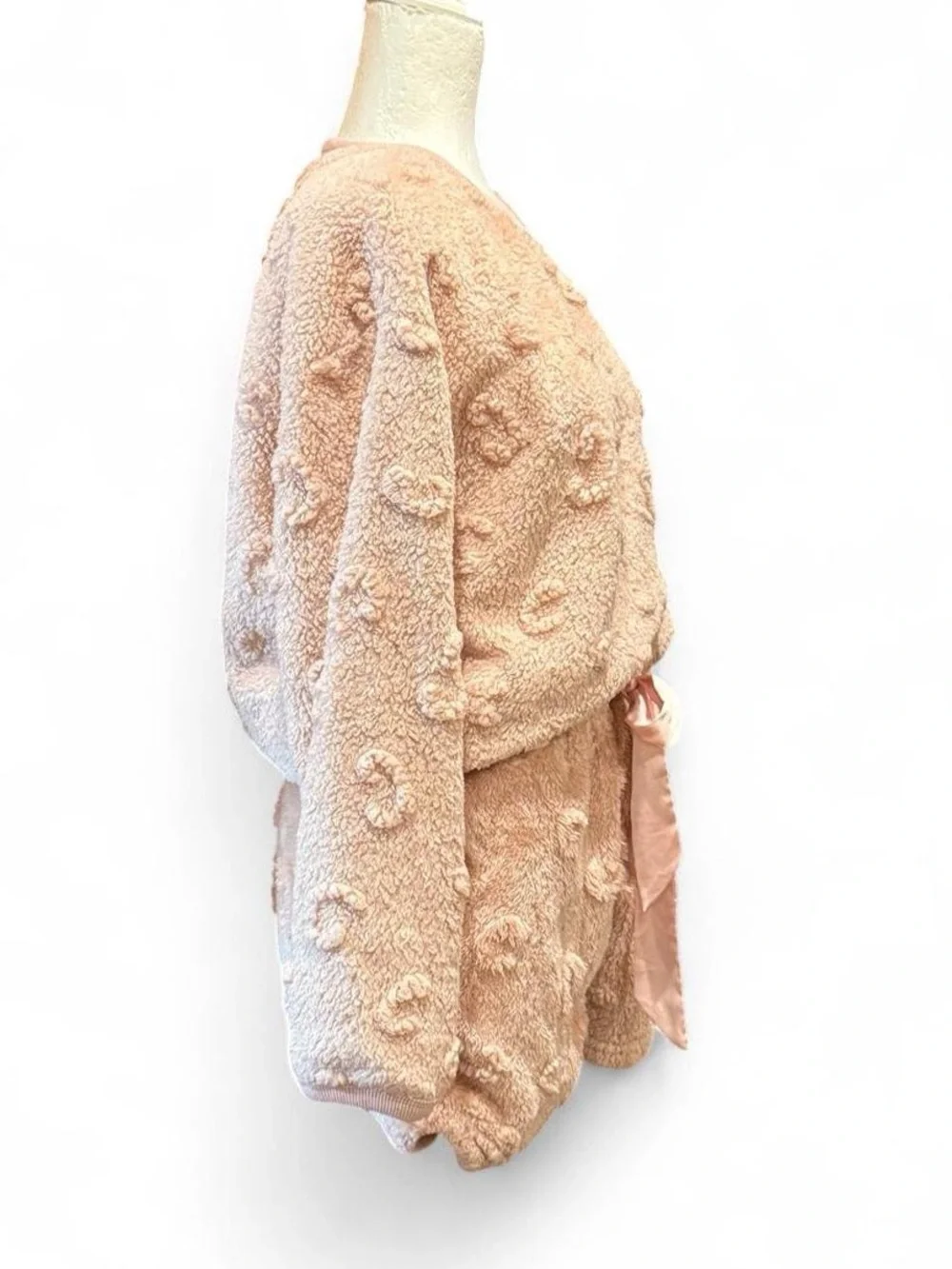 Cozy Plush Drawstring Shorts Pajama Set - Pink